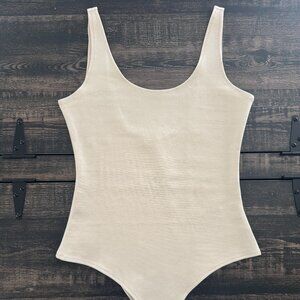 Freeme Neutral Beige Bodysuit | Size Medium | NWT